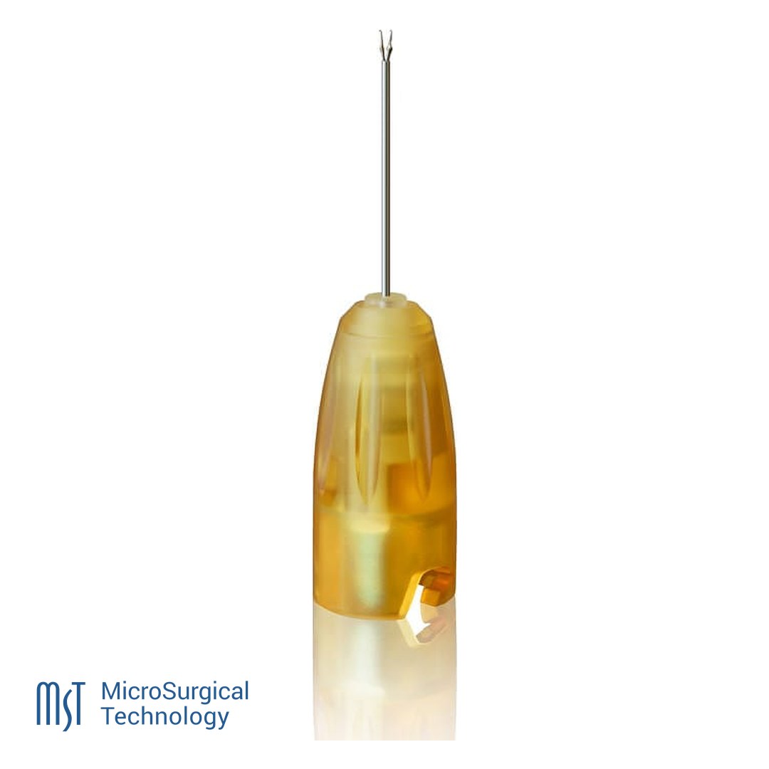 Micropinza Ahmed II de un solo uso de MST, 25g recta con puntas finas