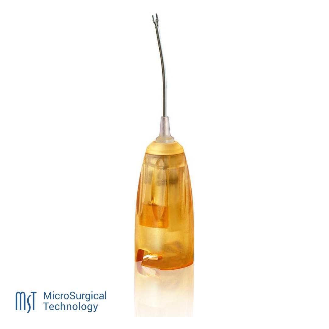 Pinza para stent Ahmed de un solo uso de MST, 25g curva